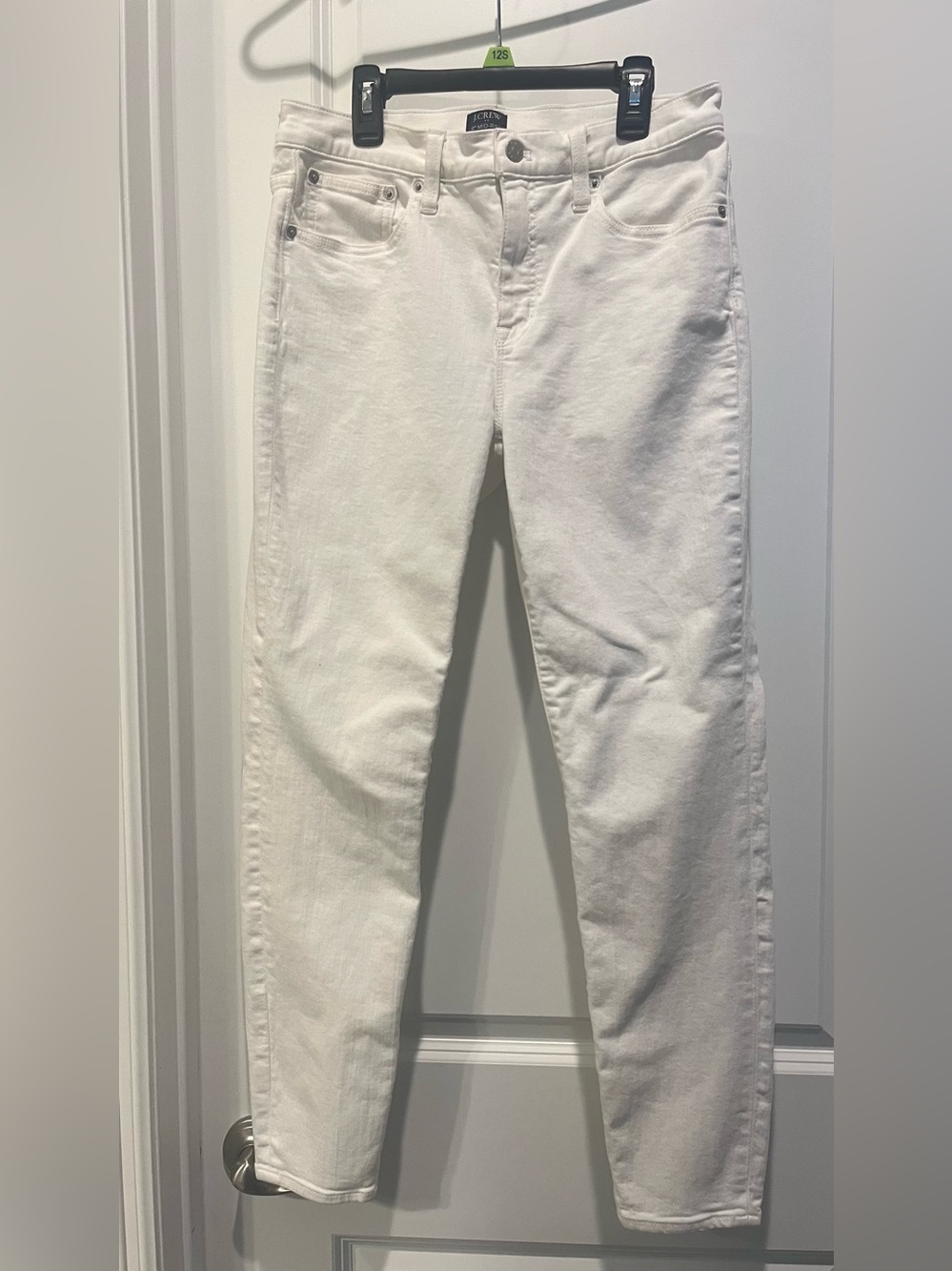 Women’s J. CREW  9” MID -RISE SKINNY White Denim Jeans Size 29